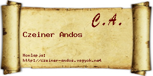Czeiner Andos névjegykártya